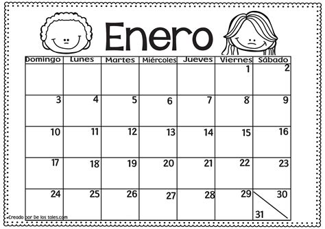 Calendario Enero El Calendario Enero Para Imprimir Gratis Mes Y Ano Agenda Kulturaupice
