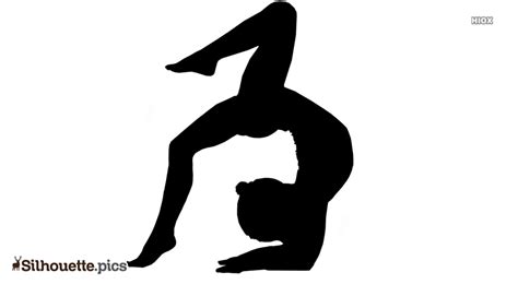 girls gymnastics poses silhouette vector clipart images pictures
