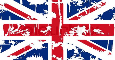 British Grunge Flag Vector Illustration Stock Vector Colourbox