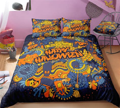 Happy Halloween Bedding Set In 2021 Halloween Bedding Bedding Set
