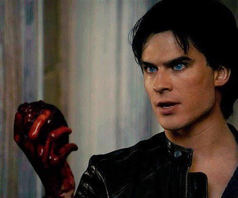 Ian Holding A Bloody Heart Whatevs The Vampires Diaries Serie The