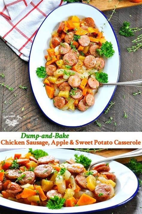 This apple chicken recipe is so delicious. Dump-and-Bake Chicken Sausage, Apple and Sweet Potato Casserole | Recipe | Chicken sausage ...