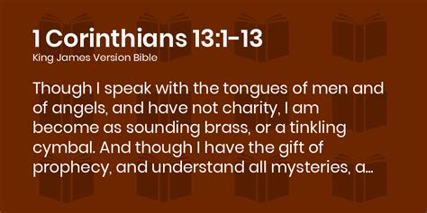 1 Corinthians 131 13 Kjv Though I Speak With The Tongues Of Men And