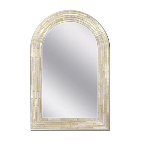 Deco Mirror 23 In X 35 In Gold Reeded Arch Mirror The Home Depot Canada