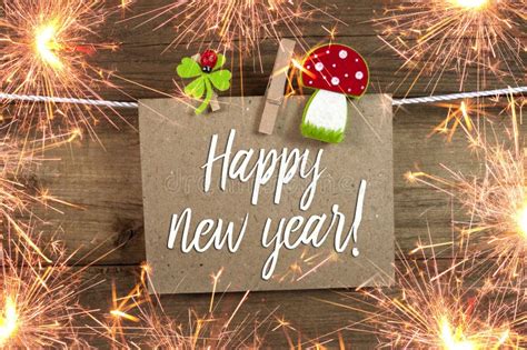 Guten Rutsch Ins Neue Jahr Neue Jahre Eve Greeting Card Stockbild