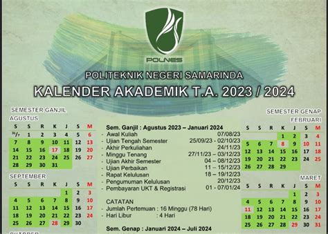 Kalender Akademik Polnes Ta 2023 2024 Polnes Politeknik Negeri