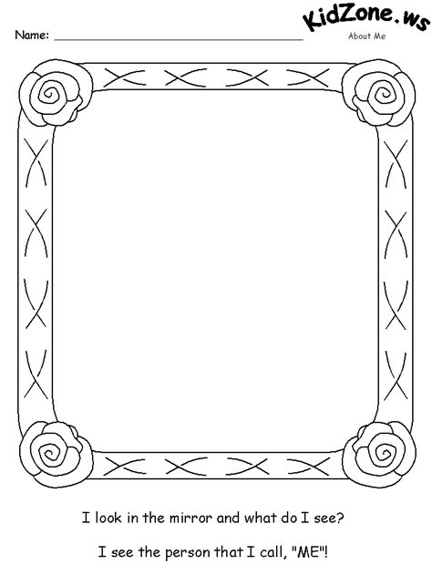 A Look In The Mirror Activity Sheet