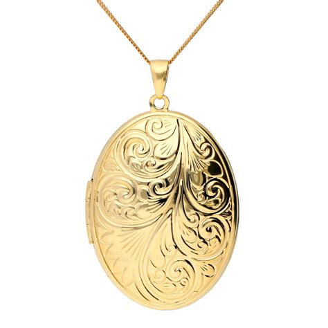 9ct Gold Large Oval Locket Buy Online Free And Fast Uk Insured Delivery