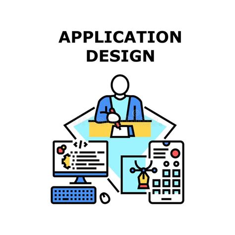 Application Design Vector Concept Illustration Stock Illustration