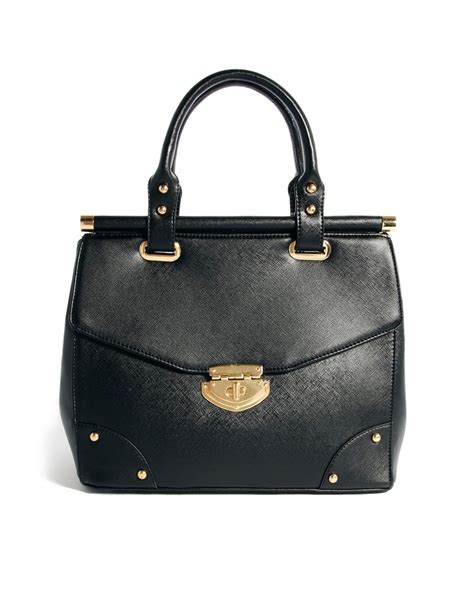 Dune Laura Structured Bag In Black Lyst