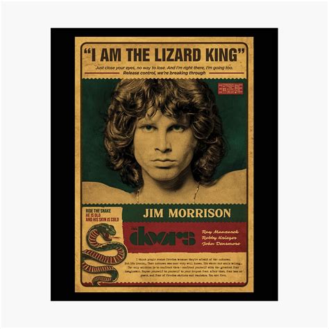 Vintage Jim Morrison The Doors Poster 23 X 35 The Lizard King