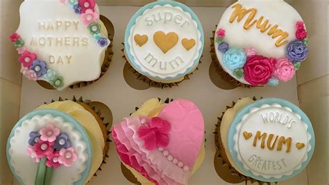 How To Make Pretty Mothers Day Cupcake Toppers Cake Alternative Step By Step Using Fondant