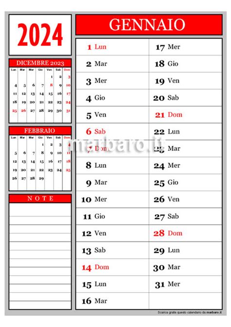 Calendario Mensile Da Stampare