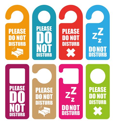 Do Not Disturb Door Hanger Illustrator Graphics ~ Creative Market