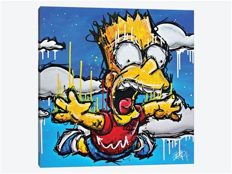 Falling Simpson Canvas Art Print By Brian Garcia Icanvas