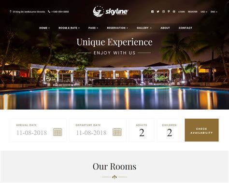20 Hotel Website Templates To Build The Best Booking Website 2019