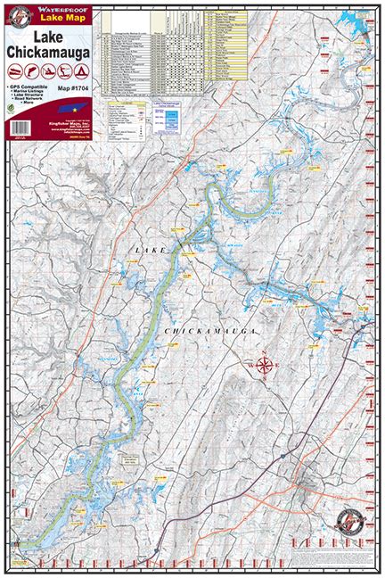 Lake Chickamauga 1704 Kingfisher Maps Inc