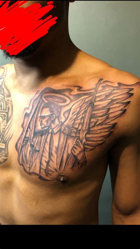 Malcolm X Chest Tattoo Tattoo Chest To Arm Chest Tattoo Wings Cool Chest Tattoos Chest Piece