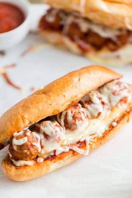 Homemade Meatball Sub Food Recipes Meatball Subs