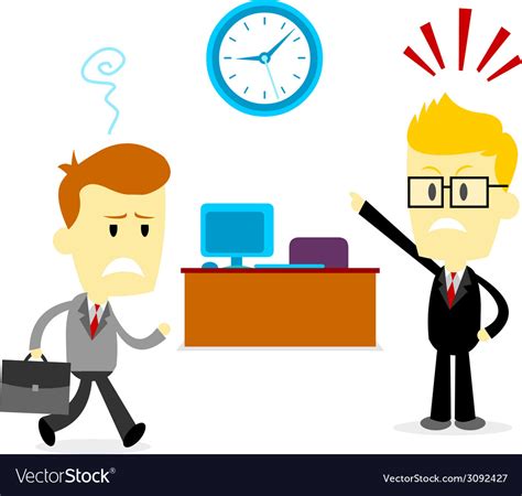 Late To Work Royalty Free Vector Image Vectorstock