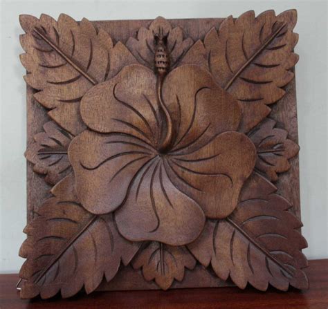 Jual Hiasan Dinding Ukiran Bali Motif Bunga Di Lapak Sri Art Collection