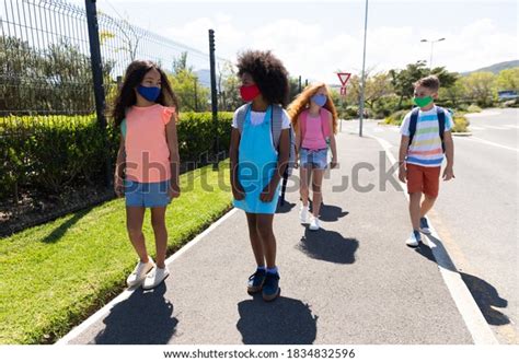 Multi Ethnic Group School Children Wearing Stock Photo 1834832596