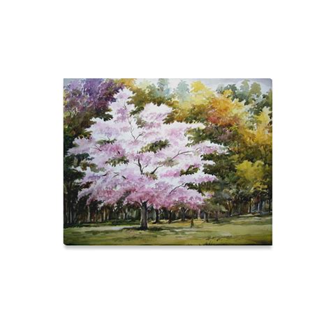 Beauty Of Autumn Forest Watercolor On Paper Painting Canvas Print 20