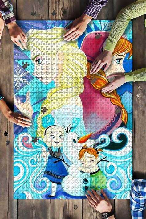 Frozen Elsa And Anna Jigsaw Puzzle Kids Toys 99shirt
