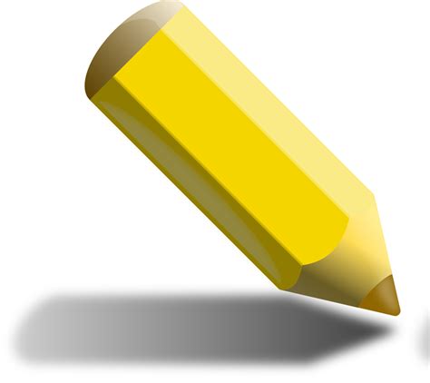 Onlinelabels Clip Art Yellow Pencil