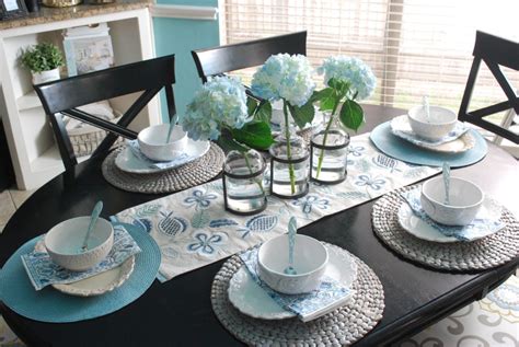 Simple Blue And White Tablescape Using Mismatched Dishes