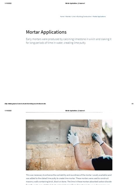 Mortar Applications Graymont Pdf Lime Material Cement