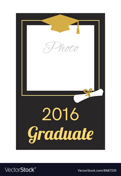 Student 2016 Graduation Photo Frame Royalty Free Vector
