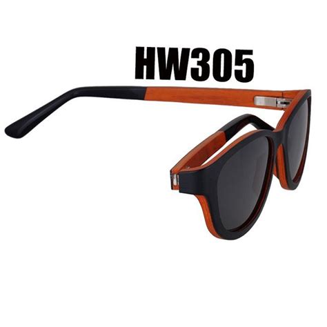 hw305 new design laminated ebony wooden acetate sunglasses professional wooden eyewear