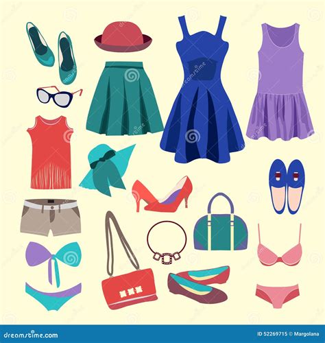 Clothes Skirts Doodle Illustration Including Icons Cargo Draped