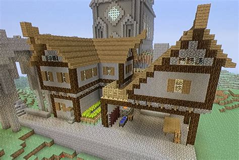 Medieval House With A Workshop Underneath Minecraft Xbox360 Adapted