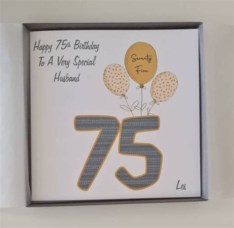 Personalised 75th Birthday Card Husband Dad Grandad Uncle Friend