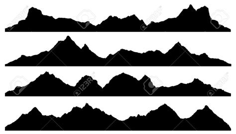Mountain Peak Silhouette At Getdrawings Free Download