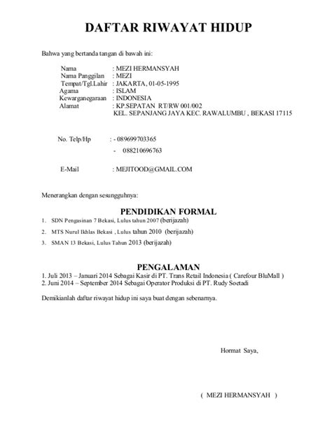 Membuat Daftar Riwayat Hidup Untuk Melamar Pekerjaan