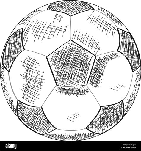 Soccer Ball Icon Ball Sketch Hand Drawing Vector Image Vlrengbr