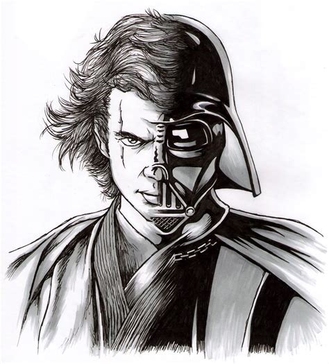 Anakin Vader Star Wars Drawings Star Wars Artwork Star Wars Tattoo