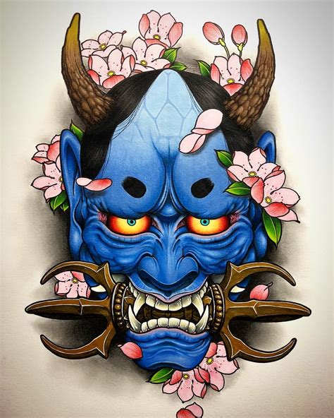 hannya art design done by artist 🔥 horishin horiyenichimon asian inkandart hannya maske tattoo