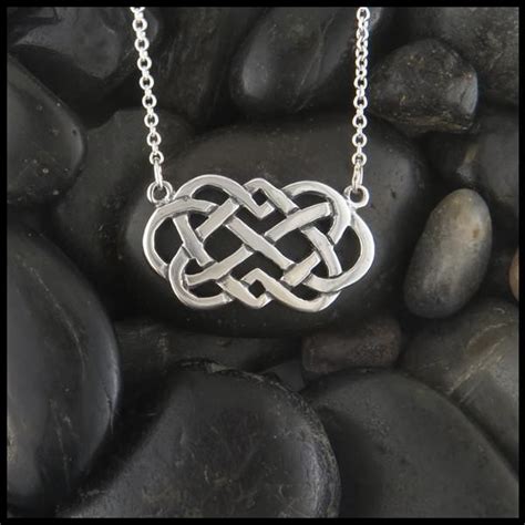 Infinite Love Knot Necklace Sterling Silver In 2020 Celtic Jewelry