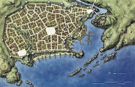 Free Map Of Fantasy City For Pathfinder And 4e Dandd Fantastic Maps