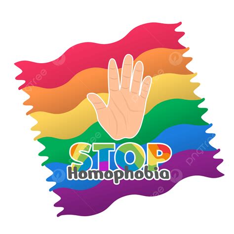 stop homophobia vector png images stop homophobia lettering with colorful shape illustration