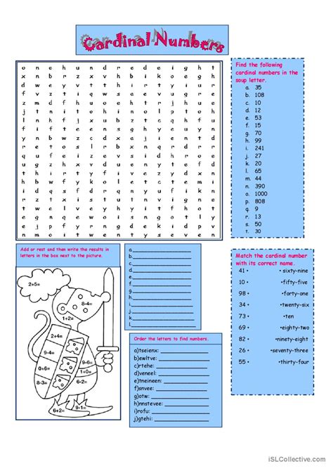 Cardinal Numbers English Esl Worksheets Pdf And Doc