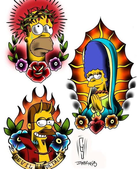 Traditional Tattoos The Simpsons Simpsons Tattoo Simpsons Art