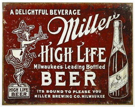 antique miller high life beer signs antique poster