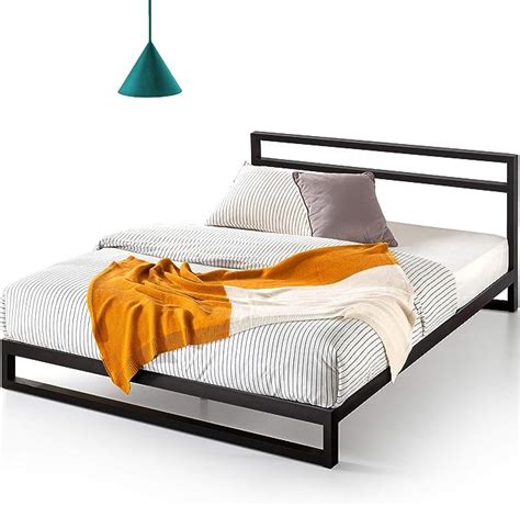 Amazon ZINUS Trisha Metal Platforma Bed Frame With Headboard Wood