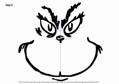 Grinch Easy Draw Step Drawing Face Printable