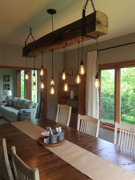 Rustic Chandelier 60 Reclaimed Barn Beam Light Fixture Etsy Nederland